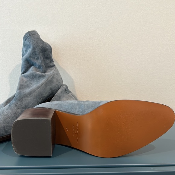 Robert Clergerie Velour Suede Stretch Boots - Picture 6 of 10